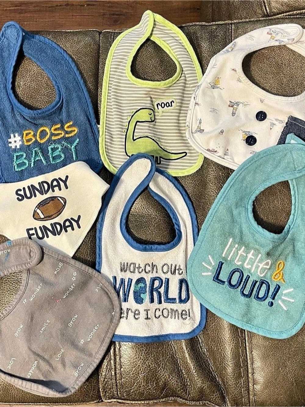 Baby Bibs Blue & White 6-Piece Set